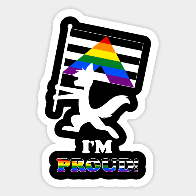 "I'M PROUD" Furry Straight Ally Flag Sticker by ShiOkami